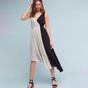 Anthro Maeve NWT Elisabel Two Tone Midi Dress
